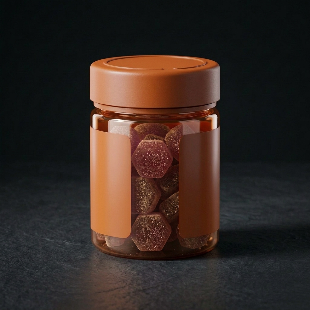 Amber jar, blank panels